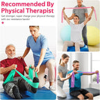 RENRANRING Resistance Bands for Working Out, Exercise Bands for Physical Therapy, Stretch, Recovery, Pilates, Rehab, Strength Training and Yoga Starter Set