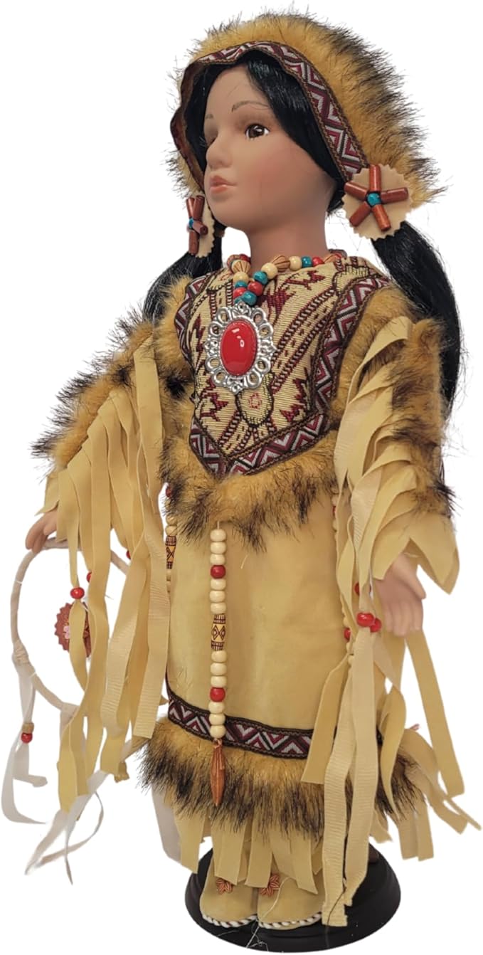 KINNEX COLLECTIONS SINCE 1997 16" Collectible Native American Indian Porcelain Doll (RAMITA) D16694
