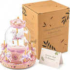 Unicorn Carousel Snow Globe Music Box, Plays You are My Sunshine, Rotating Horse Musical Snow Globe Gift for Daughter Girls Women, Birthday Christmas for Wife Sister Friend