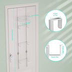 HapiRm Over Door Hat Rack - Wall Mounted Hat Organizer with 6 Hooks and Metal Basket Design, Baseball Cap Organizer Storage Holder Up to 32 Caps for Door, Bedroom, Closet (Sliver)