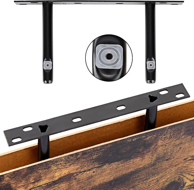 Fixwal 15.7in Floating Shelves, Set of 6 Wood Shelves, Farmhouse Shelf Wall Decor for Bathroom, Bedroom, Living and Kitchen Room (Rustic Brown)