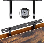 Fixwal 15.7in Floating Shelves, Set of 6 Wood Shelves, Farmhouse Shelf Wall Decor for Bathroom, Bedroom, Living and Kitchen Room (Rustic Brown)