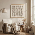 Framed Neutral Abstract Wall Art, Modern Beige Canvas Prints Artwork for Walls, Minimalist Geometric Line Square Pictures for Living Room Bedroom Dining Room Hallway Office Wall Decor, 30x30 In