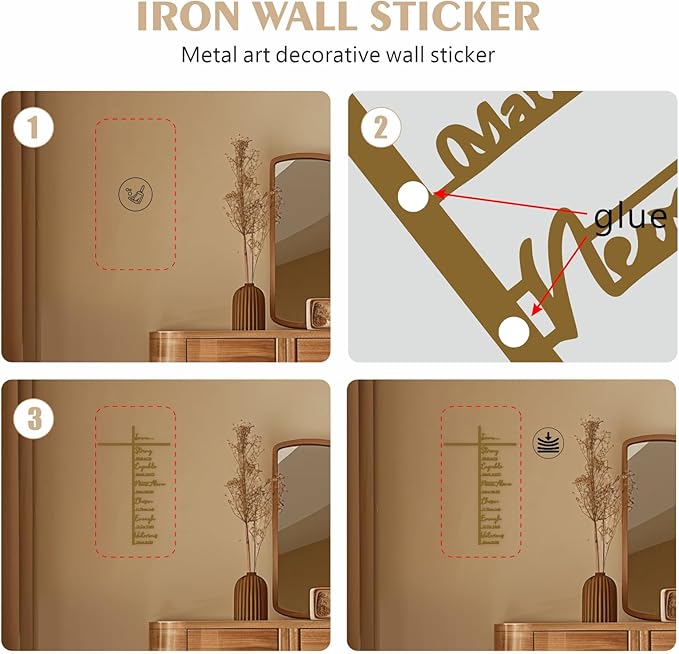 Qtaikong Large Metal Cross Wall Art with Scripture - Christian Religious Wall Decor, Jesus Home Church Wall Hanging, Scripture-Inspired Christian Gift for Christians, 36inch (Golden)
