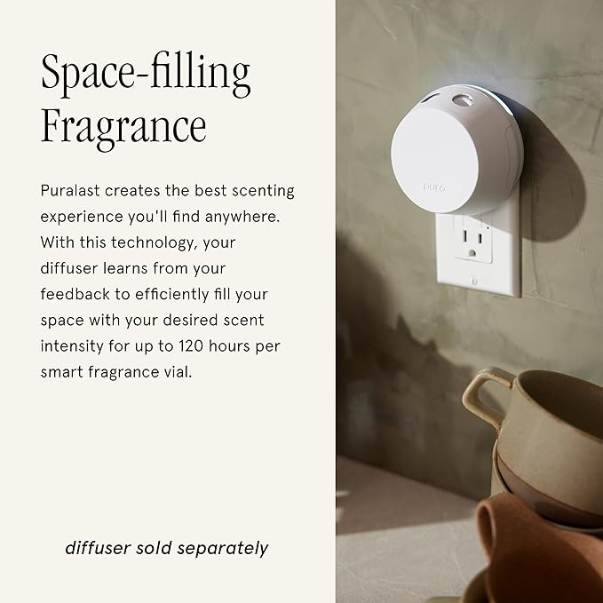 Pura & Simplicity Home Scent Refill - Smart Air Diffuser - Long-Lasting Luxury Fragrance per Refill - Home Essential - Clean & Safe Diffuser Fragrance - 2 Pack, Coconut