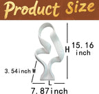 15" Modern Abstract Ribbon Decorative Sculpture, Knot Sculptures,Home Decor,Coffee Table Statues,Dining Living Room Desk Decor（White）