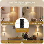 Wooden Textured Pole Lamp, Dimmable Floor Lamps for Living Room with Remote and Foot Switch, 64.4” Standing Tall Lamp, Corner Floor Light for Bedroom, Bulb Included, 3000K-6500K, FCC Listed XE06LD05W1