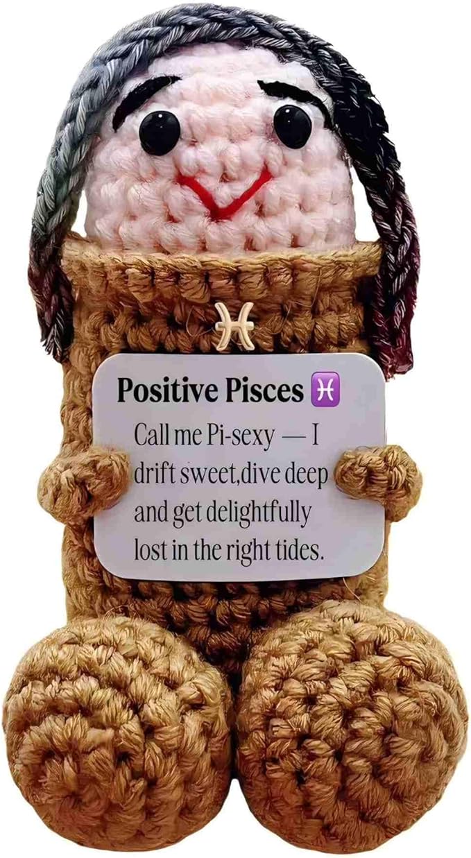 Pisces Gifts for Women Men her him Astrology Birthday Christmas Decorations,Pisces Gift Zodiac Plush Toy for Halloween,Retirement Bosses Day Inspirational Stuff Things (Pisces)