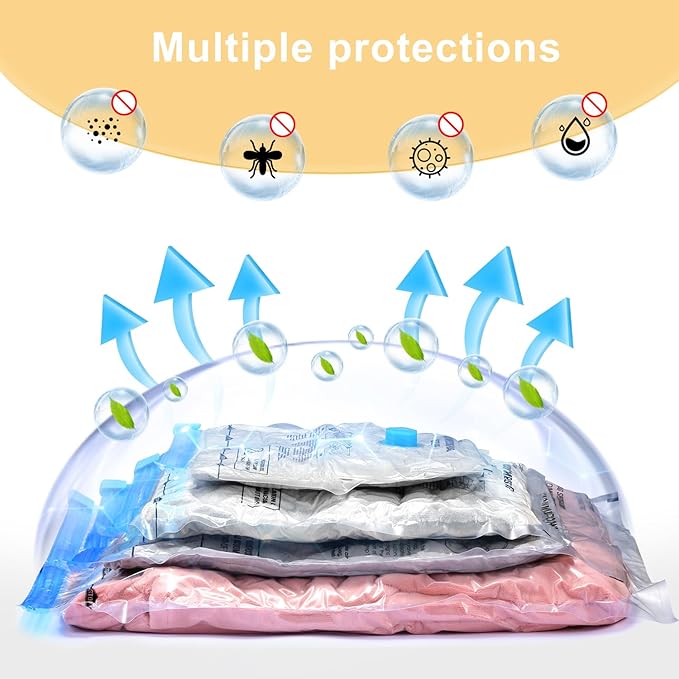 Vacuum Bags for Travel - Space Saver Combo 8 Pack