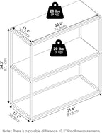 Furinno Moretti Modern Storage Shelves, 2-Tier Wide Stackable Book Shelf, Open Shelves, for Organization and Storage, Living Room, Garage, Home Office, Solid White