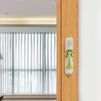 Mezuzah with Scroll for Door, Enamel&Zinc Alloy Blessing Mezuzah Case for Door, Colored Painted Mezuzha Scroll Kosher for Jewish Gifts/Jewish Decor, Christmas (Green)