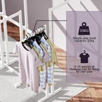 Clothing Racks - Retail - Display - Metal Garment Racks Heavy Duty for Hanging Clothes, Rolling White Commercial Clothing Display Rack Stand with Wheels (6 Arm,White)