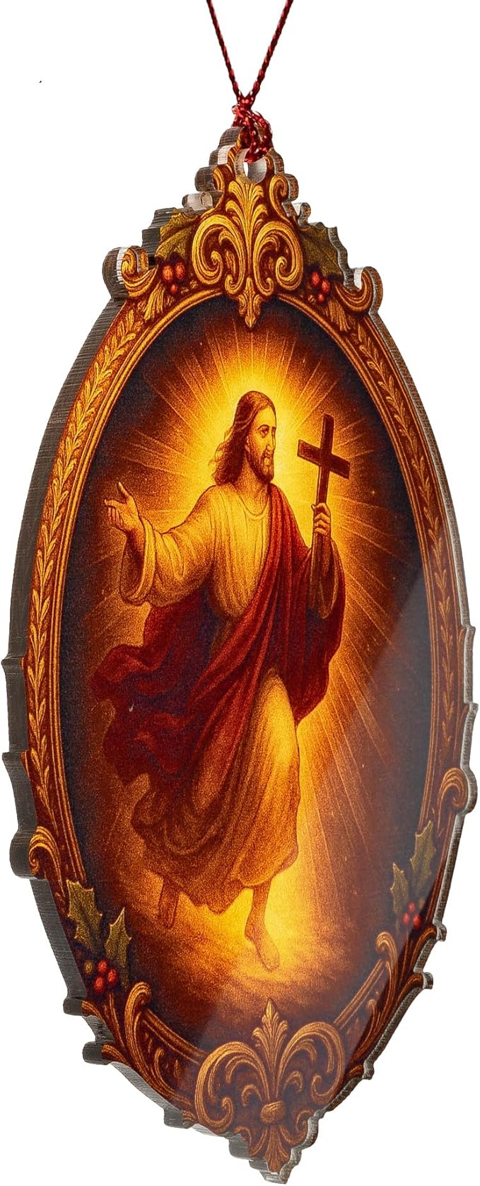 Christian Christmas Ornament 2026 - Religious Christmas Ornaments - Acrylic Ornament Christian Christmas Decor Gifts for Friends, cowoker, Men, Women, Office RUSATEN Tmlnativity