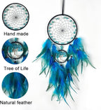 Dream Catcher, Handmade Dreamcatcher with Healing Crystal Stone, Tree of Life Dream Catchers Hanging Ornament for Home Bedroom Birthday Party, Perfect Craft Gift for Kids (Green)