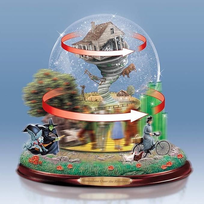 The Land of OZ Glitter Globe with Motion and Music by The Bradford Exchange
