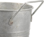 Alipis Metal Umbrella Stand Rack Standing Umbrella Holder Bin Canes Walking Sticks Holder Galvanized Metal Vases Farmhouse French Bucket with Handles Silver