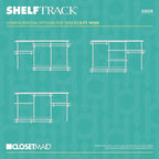 ClosetMaid ShelfTrack Wire Closet Organizer System, Adjustable from 5 to 8 Ft., with Shelves, Clothes Rods, Hardware, Durable Steel, White