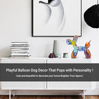 Resin Balloon Dog Sculpture - Collectible Figurines Decor for Home | Office Desktop Resin Decors Balloon Dog Decor (Graffiti)