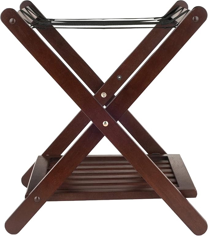 Winsome Remy Luggage Rack, Sturdy Folding Suitcase and Bag Stand for Guest Room, Bedroom, Must Have Foldable Storage Essential for Guests, Small Businesses, Home