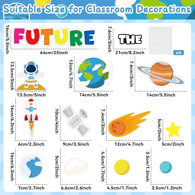 gisgfim Classroom Bulletin Board Decoration Set Wall Door Decor Colorful Classroom Decorations for Kindergarten Preschool Elementary Middle School(The Future of The World is in This Room)
