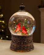 Christmas Cardinal Snow Globe Light up Lantern with 8 Songs, 6.99" Christmas Snow Globes for Kids Adults, 6H Timer & Dual Power, Snowglobes Christmas Decorations Indoor, Gifts for Women Men
