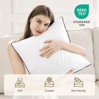 puredown® 24x24 Pillow Inserts Set of 2, Full Fluffy Down Alternative Euro Pillows, Soft Plush Decorative Throw Pillows for Couch, Sofa, Bed and Home Decor