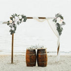 CDQL 2Pcs Wedding Welcome Sign Floral Decoration,Artificial Flower Swag Wedding Arch Decor, Wedding Flower Swag for Wedding Ceremony and Reception Arrangement (Yellow)