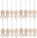 PRETYZOOM Wooden Dream Catcher Pendant 4.33 x 2.95 in with Tassel – Woven Boho Wall Hanging for Bedroom, Dorm & Living Room Decor, for Teens, Women & Gift Giving