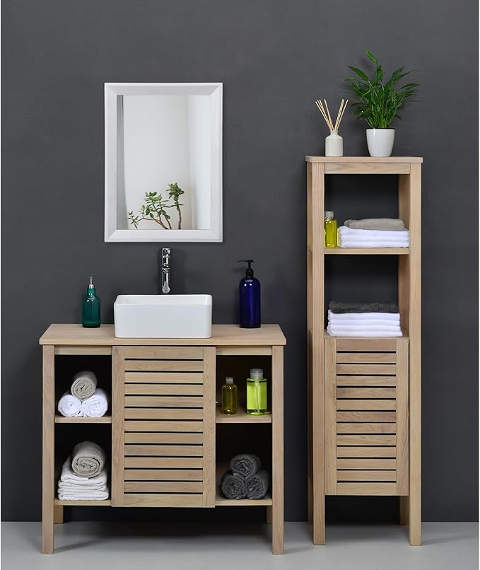 AAZZKANG Rectangular Wall Mirror Decorative Wood Framed Mirrors for Farmhouse Bedroom Bathroom Living Room Entryway Hanging Home Decor Small