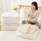 Ultra Space Saving Self Compression Organizer, Comforter Storage Bag for Clothes, Blankets, Pillows, Duvet, Comforters, Bedding Sets and Much More (Pink,X-L - 54 * 42 * 60cm)