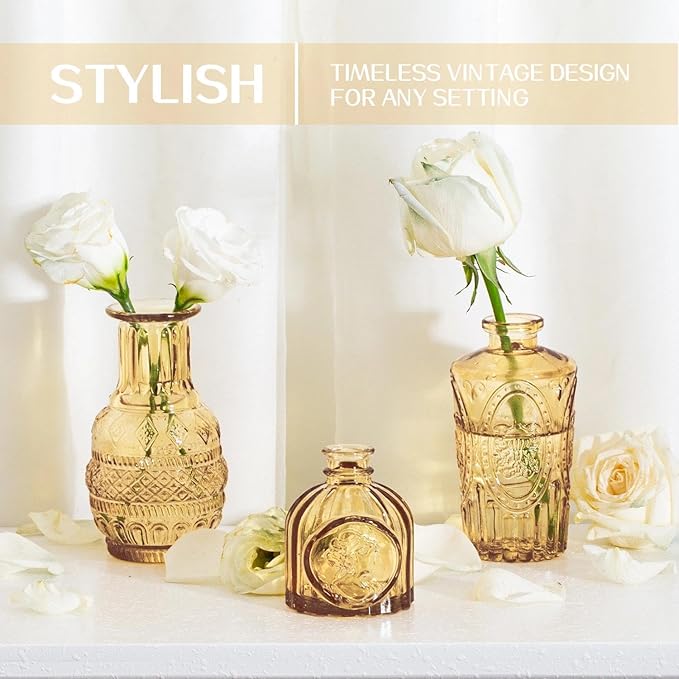 Mini Bud Vases As Wedding Centerpieces for Tables,Clear Bud Vases for Flowers,Small Flower Vases Suitable for Birthday Party,Anniversary,Wedding Reception,Baby Shower (Gold, 12PCS)