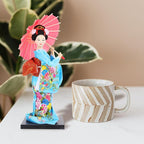 Amosfun Japanese Kimono Doll 9.44 Inch Geisha Figurine Traditional Maiko Decorative Collectible for Home and Restaurant Display