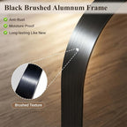 Arch Bathroom Mirror, 24"x36" Wall Mounted Vanity Mirror with Deep Frame, Tempered Glass Decor Mirror for Bathroom, Bedroom, Entryway and Living Room, Hanging or Leaning, Black
