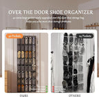 homyfort Over the Door Shoe Organizer, 40 Large Breathable Mesh Pocket,Space Saving Hanging Shoe Rack,Shoe Storage Holder for Entryway Bedroom Closet