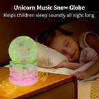 Unicorn Snow Globes,Pink Music Snowglobes with LED 7 Colors Lights,Automatic Snow Fall Effect,Home Decor for Kids Room Essentials,Christmas and Birthday Gifts for 3-15 Year Old Girl (Pink)