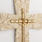 Grace4Joy Wedding Wall Cross, 10 Inches Marriage Prayer Wall Decor Religious Wedding Gifts, Hand Painted Faith Hope Love Cross Unique Gifts for Anniversary, Newlyweds Couple(Gold)