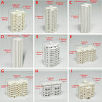 XISAOK Realistic Apartment Building Model Unpainted Craft Project Miniature Landscape Design 1/800s Scale Solid Structure Miniature Apartment Building Model