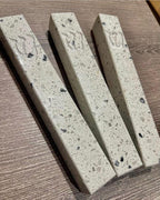 A&S Mezuzot Quartz Mezuzah Case with Engraved Shin Design Easy Peel and Stick Judaica Door Mezuza (Vellum Speckled Quarts, 6 Inches)