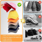 2 Pack Hat Organizer for Baseball Caps, Hat Rack for Wall, Strong Adhesive & Screw-in Cap Holder hat hangers for Closet Door & Bedroom