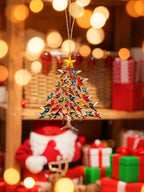 Stacked Hummingbird Christmas Decorations Hummingbird Christmas Ornament, 2D Laser-Cut Iron Metal Decor for Holiday, 2025