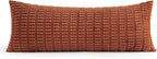 MIULEE Pack of 1 Fall Dark Rust Long Body Lumbar Decorative Throw Pillow Cover 14x36 Inch for Bed Couch Sofa Living Room Soft Boho Pillow Cover Modern Farmhouse Home Decor