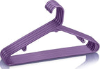 Utopia Home Plastic Hangers 50 Pack - Clothes Hanger with Hooks - Durable & Space Saving Coat Hanger - Heavy Duty Purple Hangers - Skirt Hangers