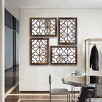 Wocred Set of 2 Rectangular Wall Mirror,Gorgeous Rustic Farmhouse Accent Mirror,Caramel Color Entry Mirror for Bathroom Renovation,Bedrooms,Living Rooms and More(11”x15”)