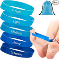Set of 5 Toe Stretcher Band Separator Spacer Bunion Correction Hallux Valgus Alignment Foot Stretcher Straightener Resistance Loop Yoga Exercise Foot Care with Carry Bag(Blue)