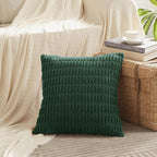Fancy Homi 4 Packs Decorative Throw Pillow Covers for Living Room Couch Bed, Modern Farmhouse Boho Home Décor Accent Cushion Case, 26" x 26", Dark Green