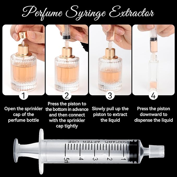 10pcs Perfume Refill Tool Kit,Plastic Perfume Dispenser Transfer Tools,Travel Refill Tool Set for Liquid Cologne Fragrance Sample Essential Oils