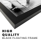 Framed Bathroom Art Wall Decor Elephant in Bathtub Decor Funny Black and White Animal Canvas Print Paintings for Bathroom