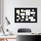 DAHAPYBOO Cork Board with Linen Black 2Pack,Bulletin Board 30"x20", Corkboards for Office Home School Message Board or Vision Board Decoration.