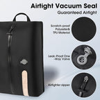 Airless Vacuum Travel Bags with Wireless Pump, Reusable Waterproof Durable Tear-Resistant Luggage Compression Bags (1bag+1pump Set), Suitable for Luggage and Suitcase