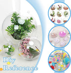 50 Set 100PCS Clear Plastic Fillable Ornaments,Transparent DIY Christmas Fillable Ball,Plastic DIY Fillable Decoration Balls 5 Different Sizes for Christmas Tree,Wedding,Party,Home Decor